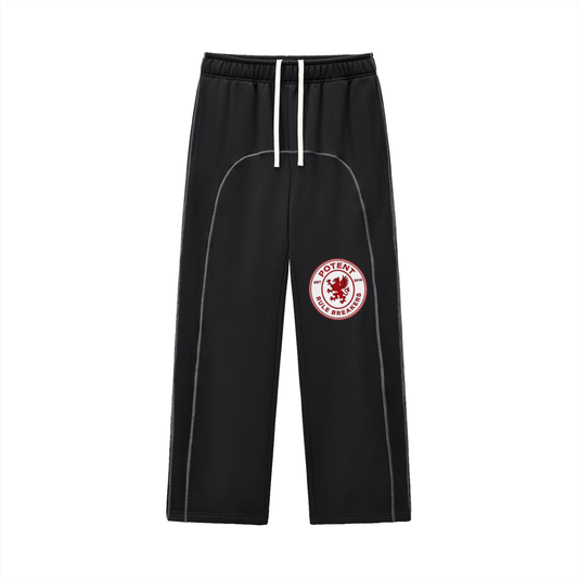 Contrast-Stitched Fleece Sweatpants