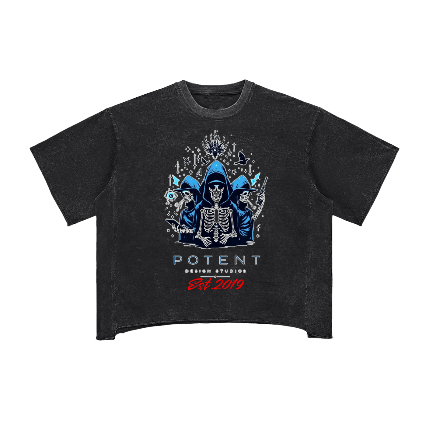 Raw Edge Snow Washed Boxy T-Shirt