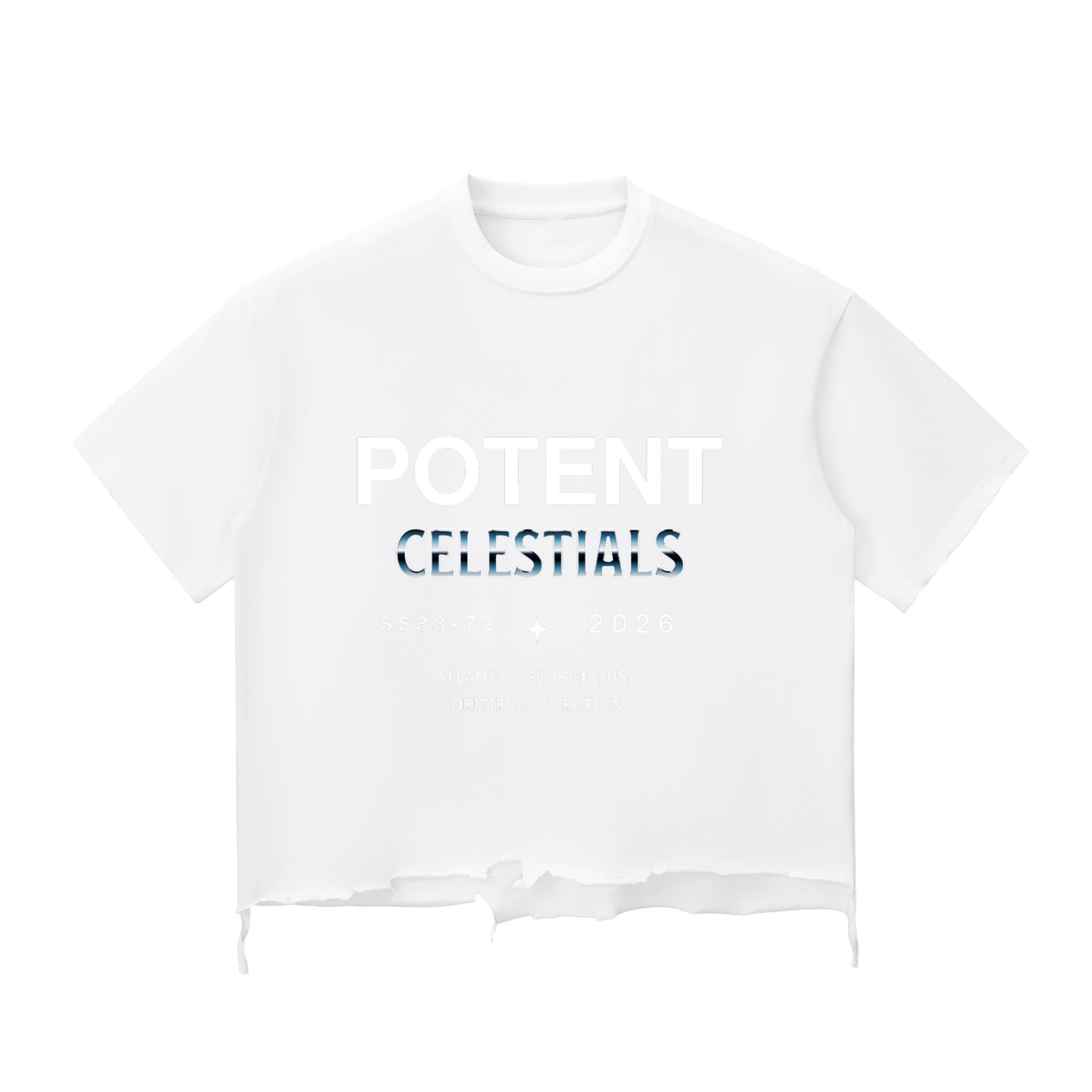 Snow Wash Raw-Hem Boxy T-shirt