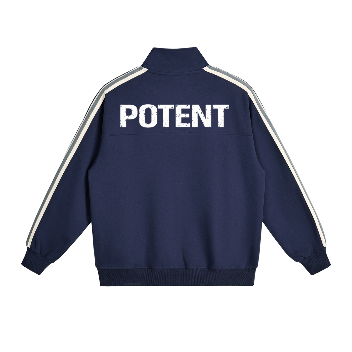 Contrast Side-Stripe Stand Collar  Jacket