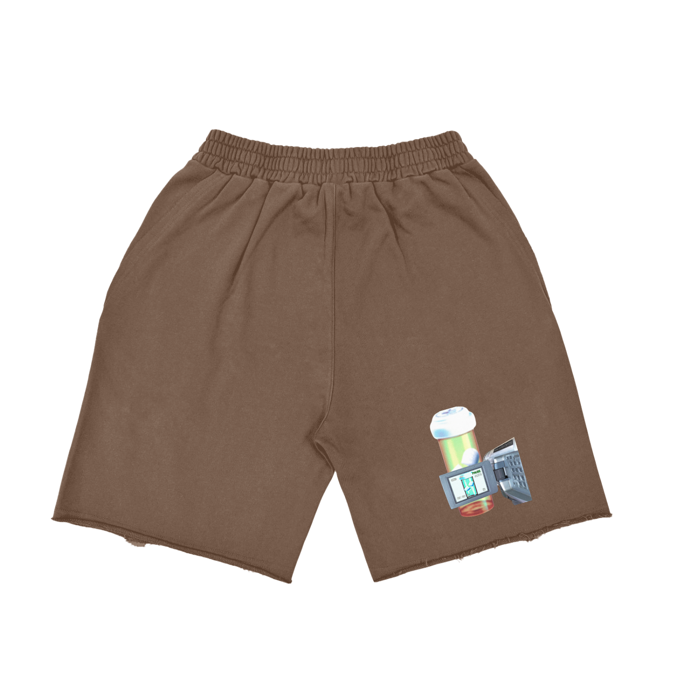 Vintage Washed Tiger Stripes Short Pants