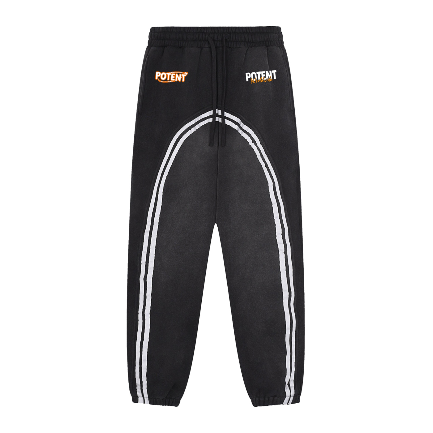 Sun Fade Contrast Tape Fleece Jogged Sweatpants