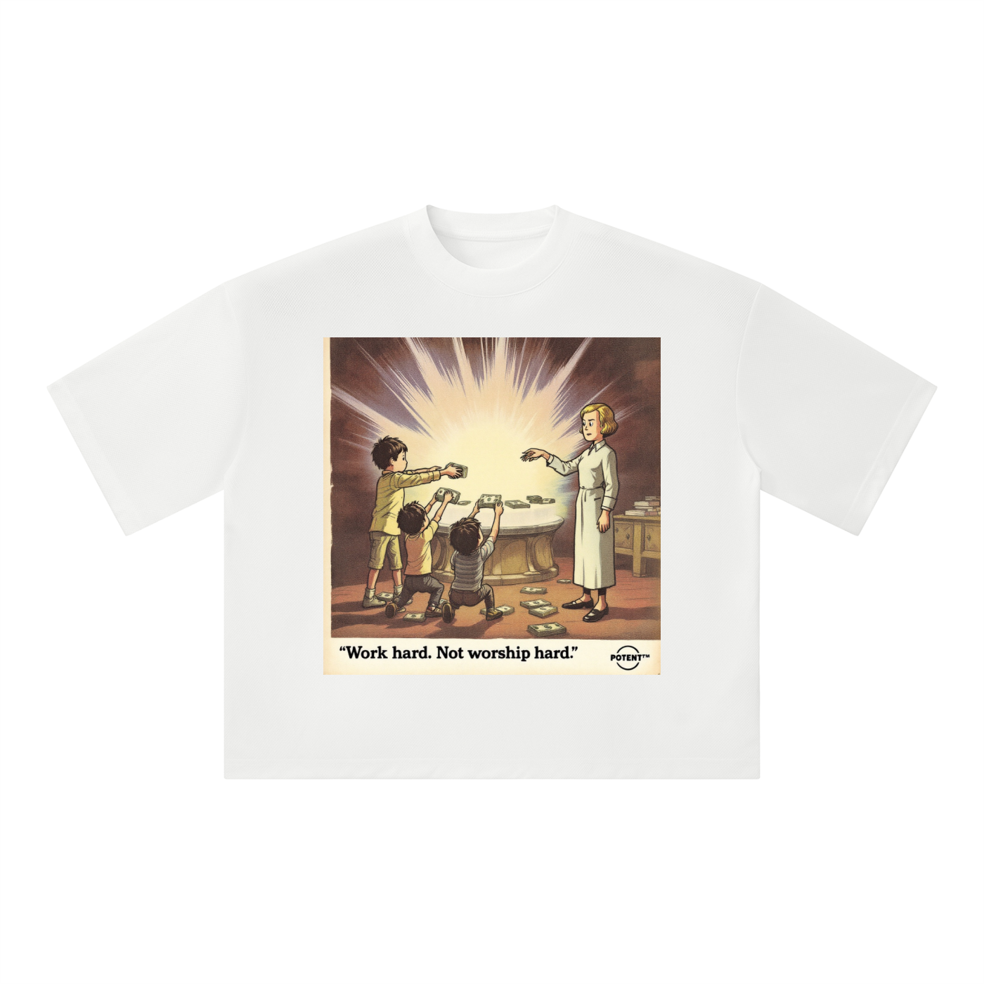 Unisex Boxy Mesh Crewneck T-Shirt