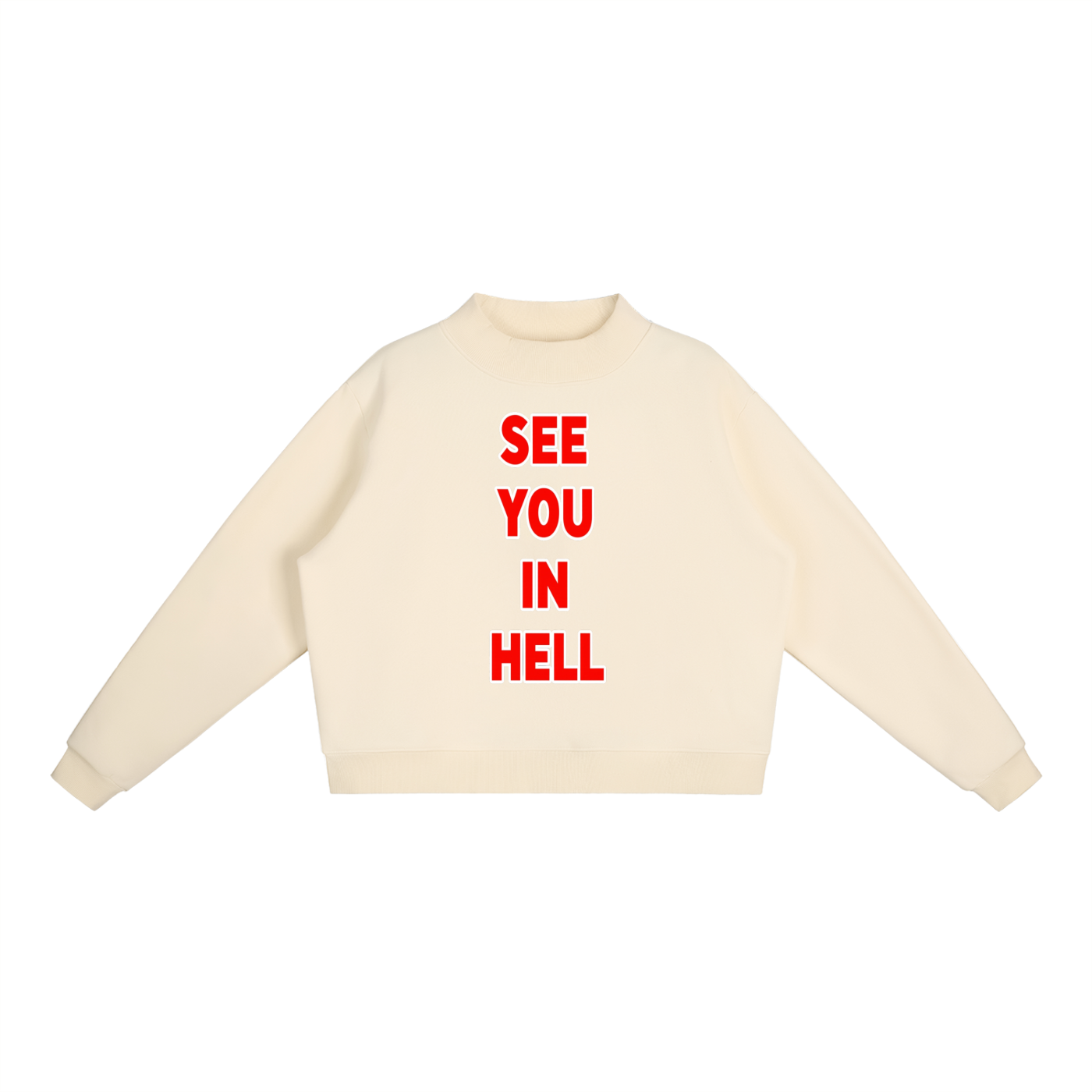 Essential Fleece Mock-Neck Crew Sweatshirt