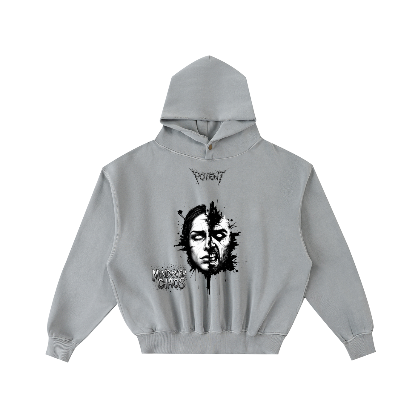 Frayed Enzyme Washed Fleece Hoodie 350 GSM