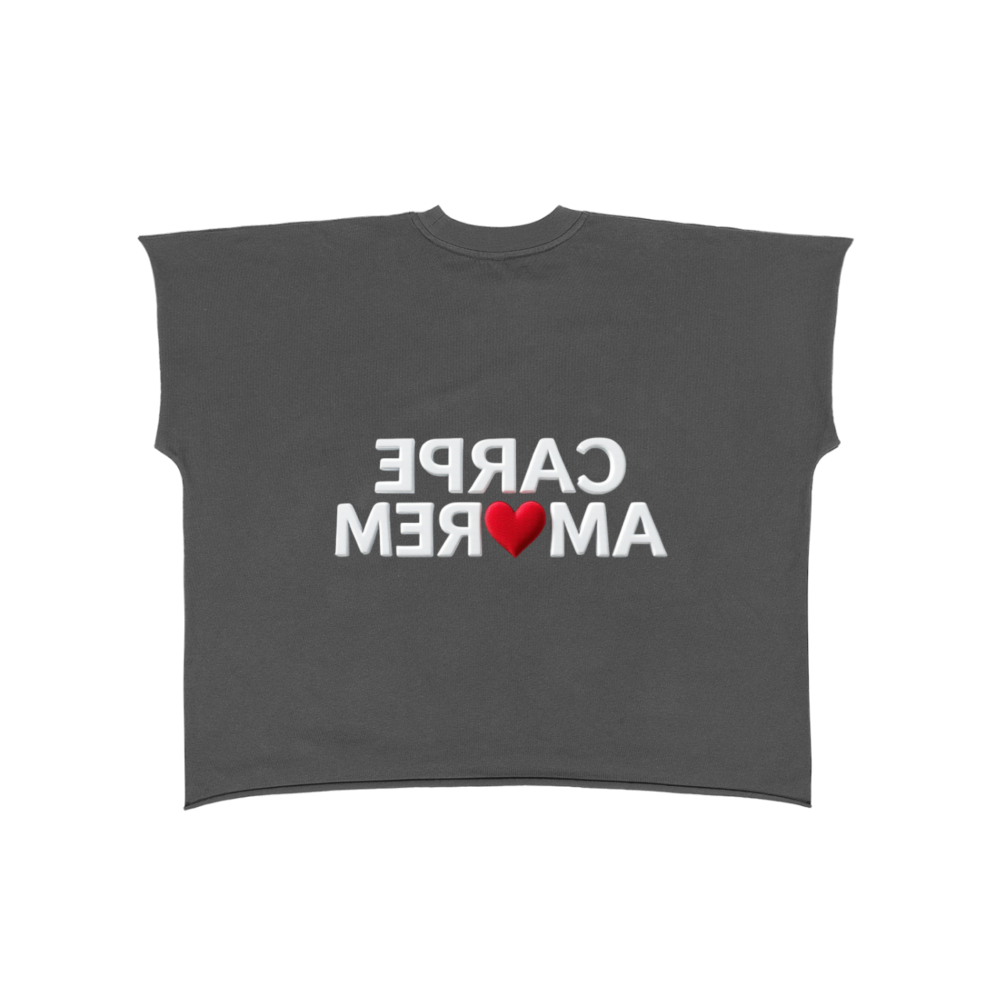 Raw Edge Boxy Non-Shrink T-Shirt