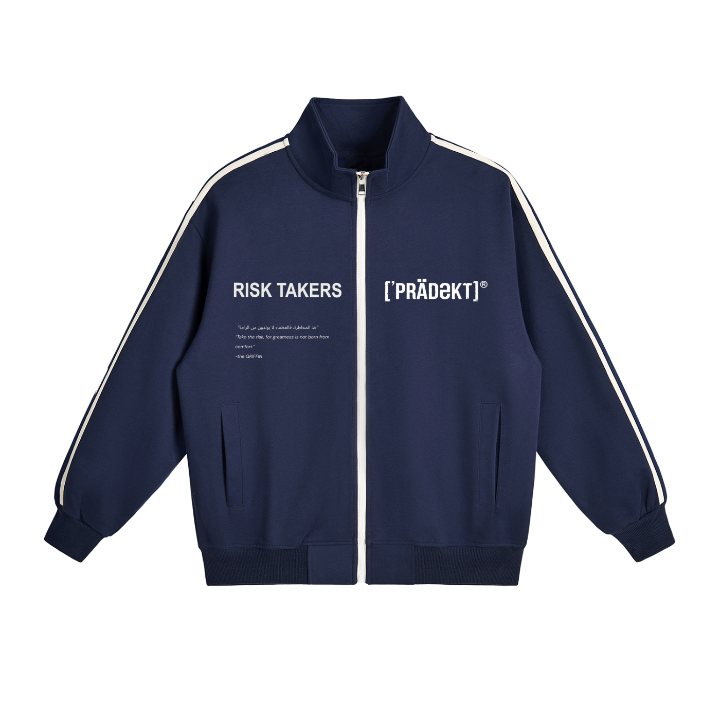 Contrast Side-Stripe Stand Collar  Jacket