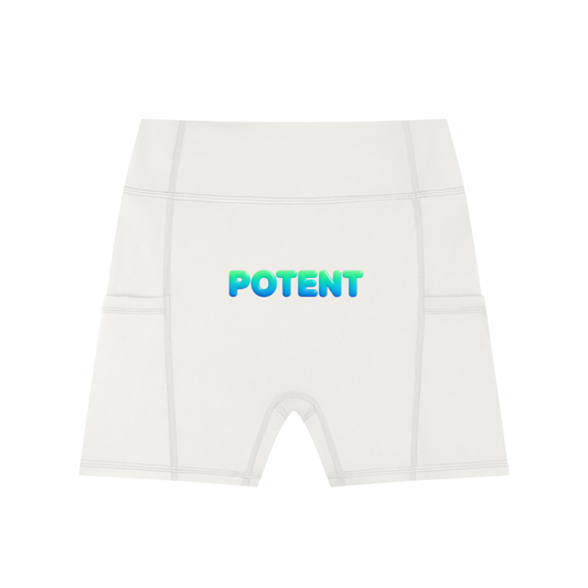 Women's High-Waisted Pocket Biker Shorts