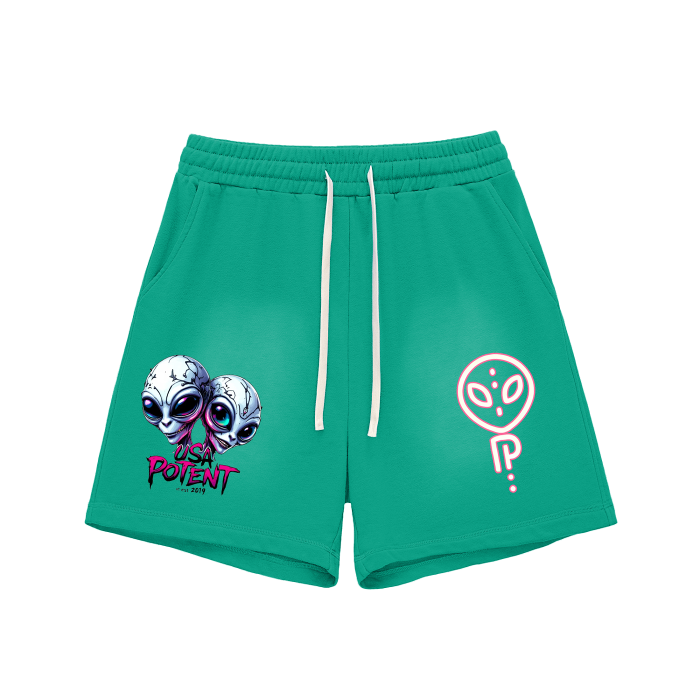 Sun Fade Raw Edge Cotton Shorts