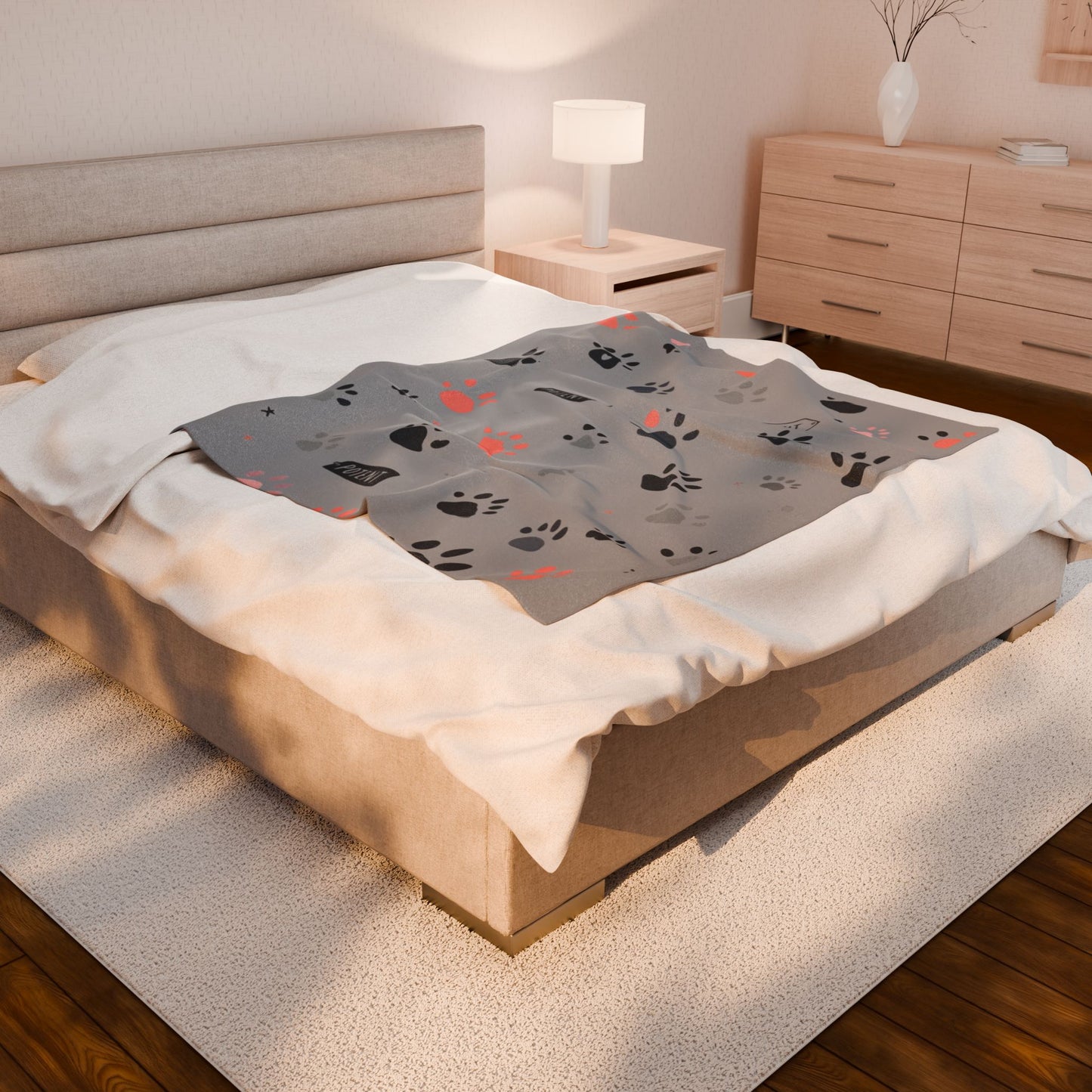 POTENT Dog paw  Plush Blanket