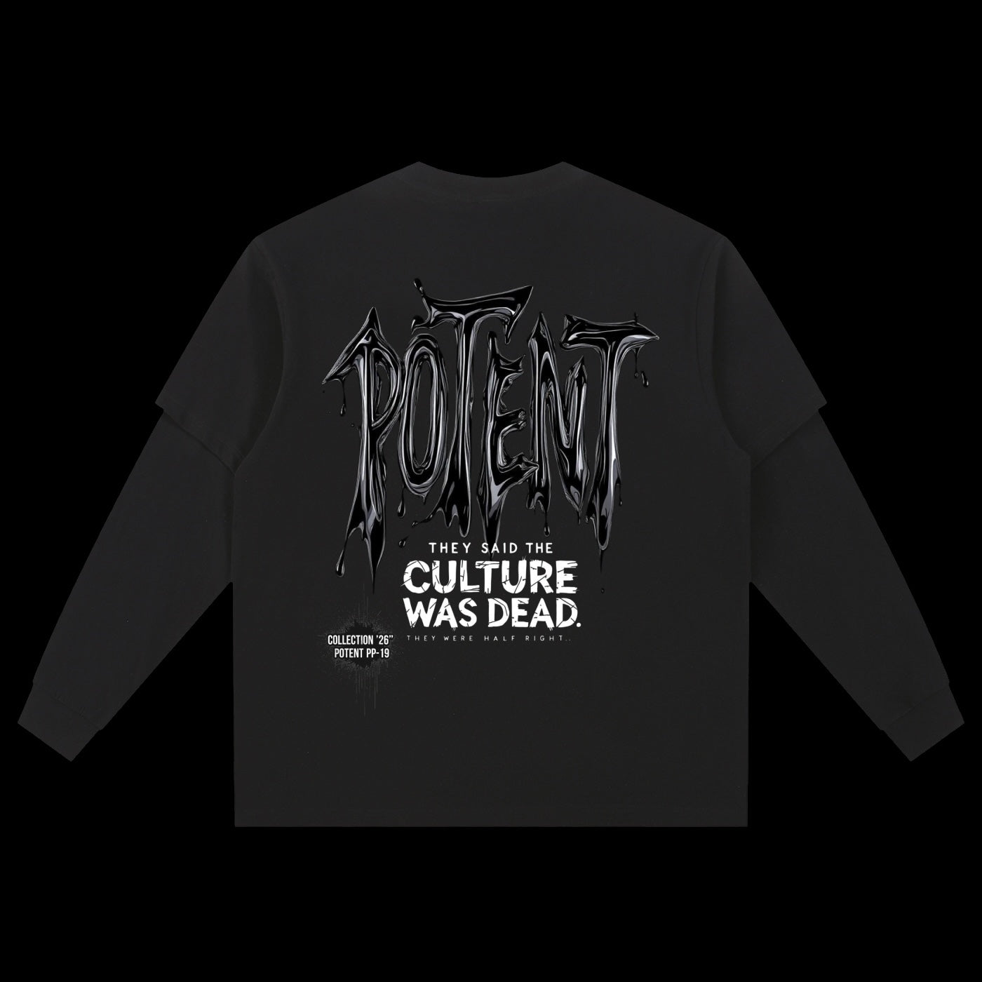 Layered Long Sleeve Oversized Tee