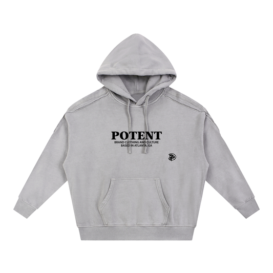 Snow Washed Tape Raw Edge Hoodie 420 GSM