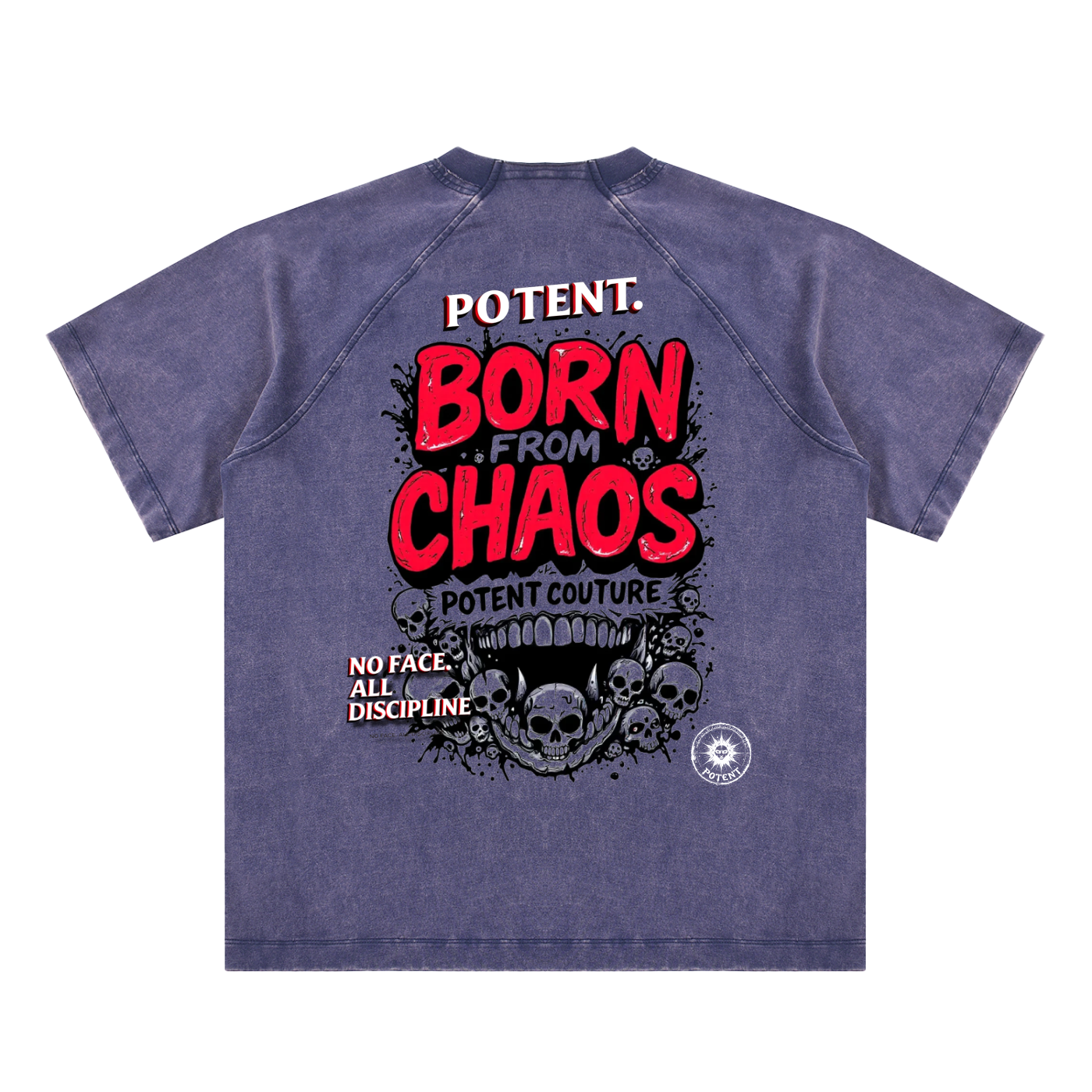 Vintage Washed Raglan Cotton T-Shirt