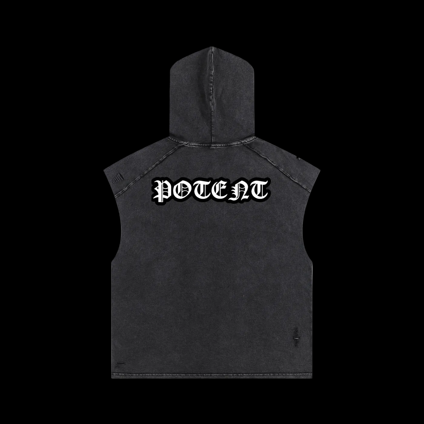 Snow Washed Boxy Hooded Tank Top