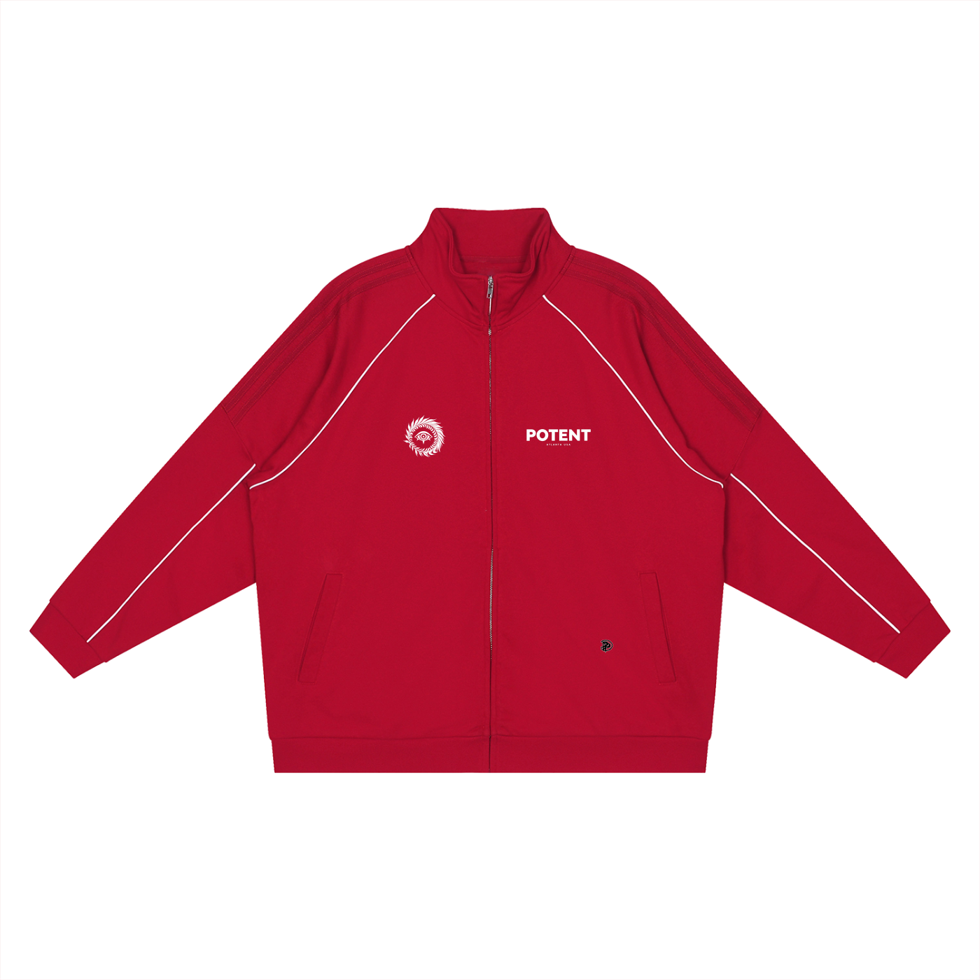 Reflection Striped Raglan Sleeve  Jacket