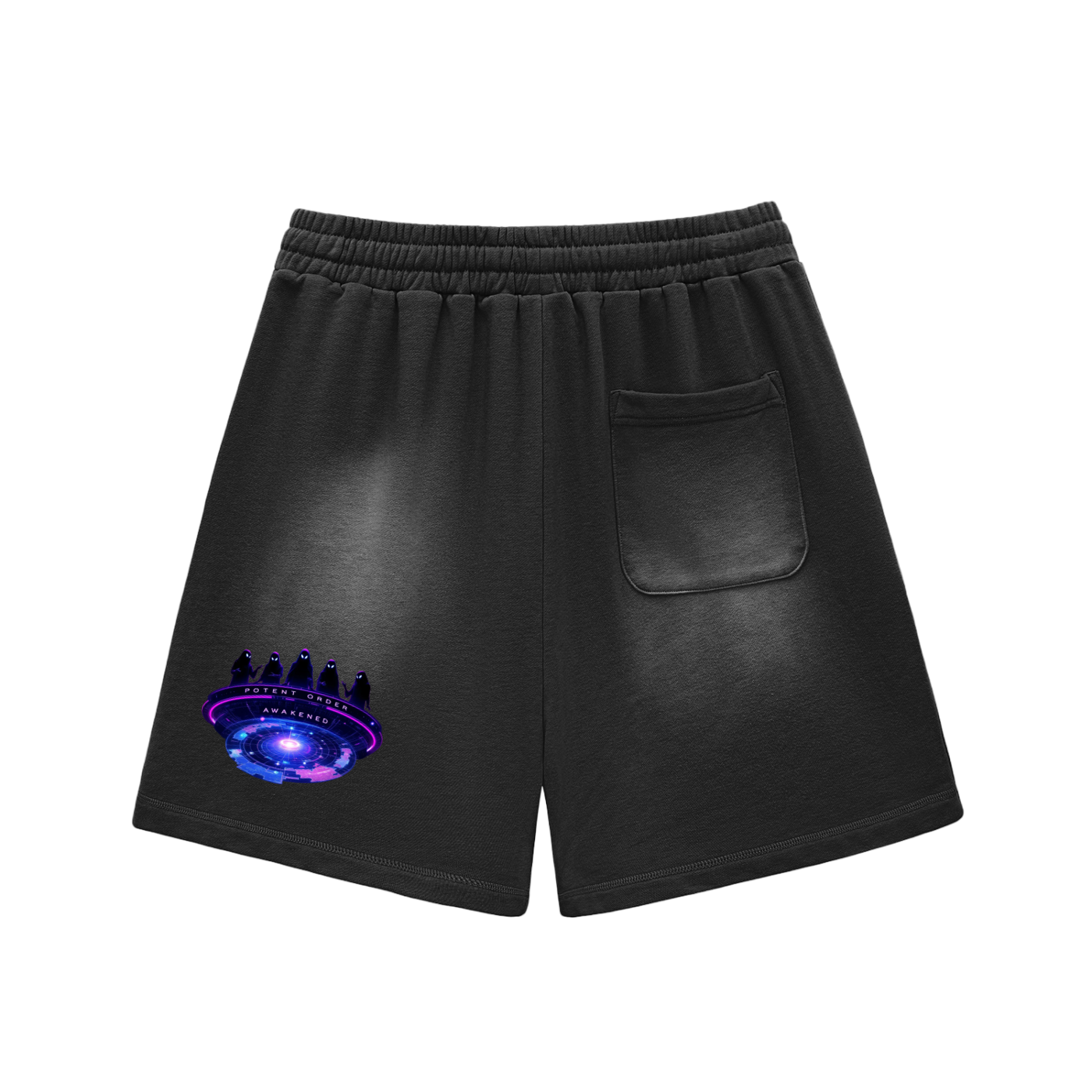 Sun Fade Raw Edge Cotton Shorts