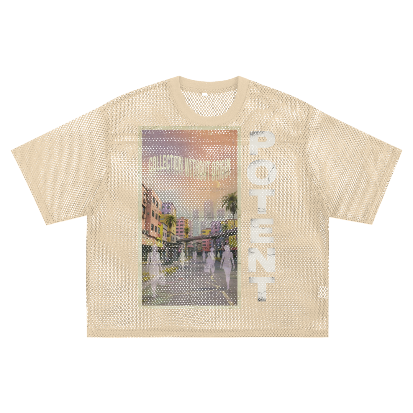 See-through Boxy Net T-Shirt