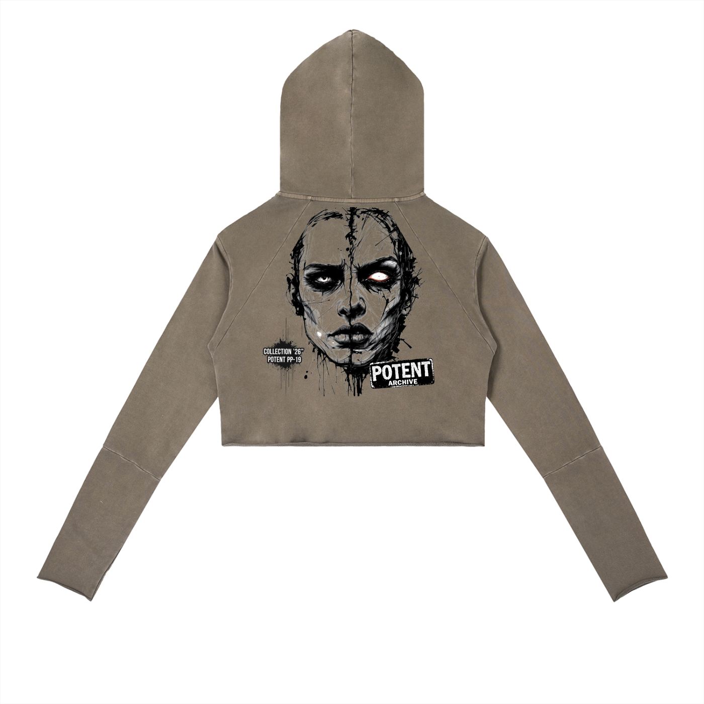 Vintage Washed Raw Edge Hoodie