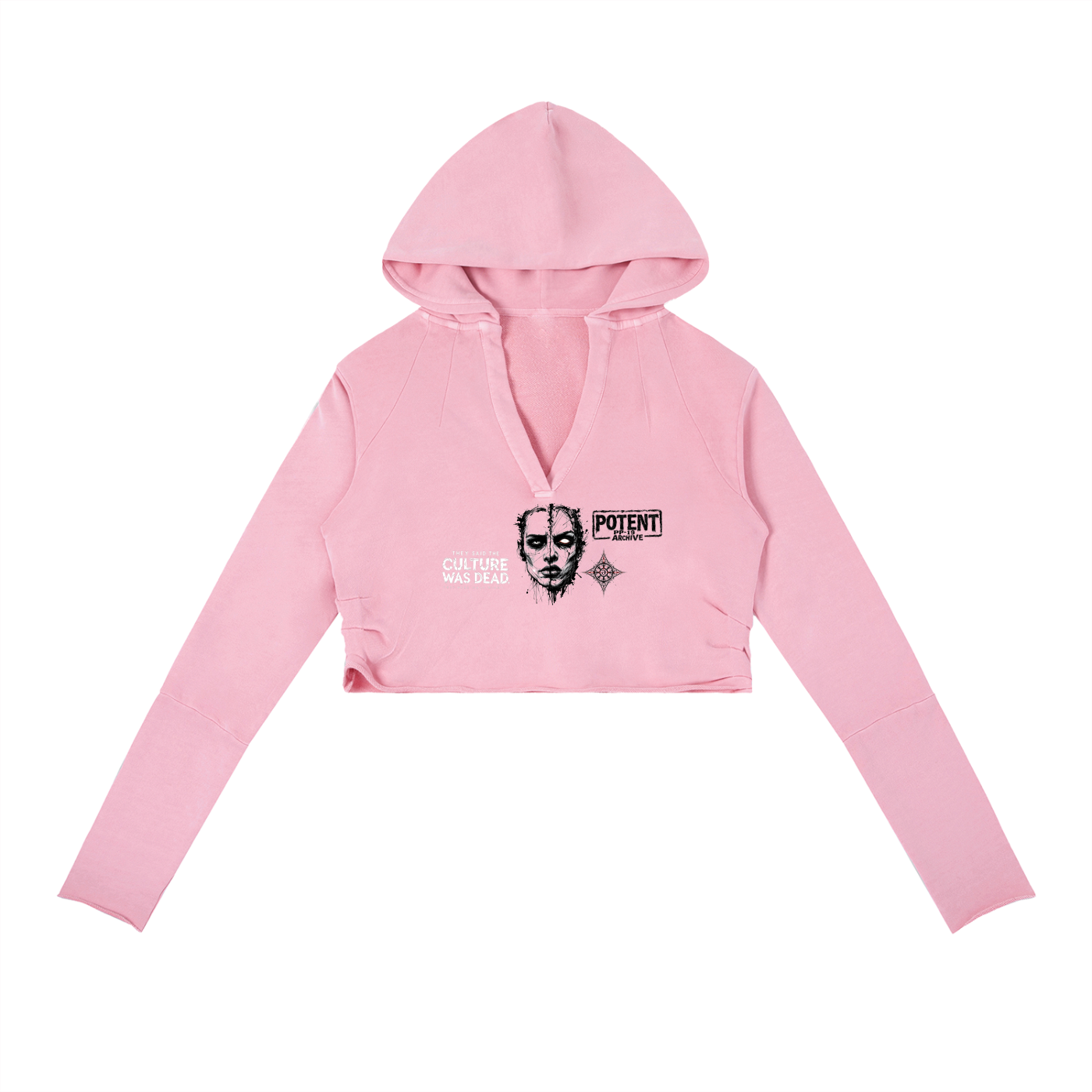 Vintage Washed Raw Edge Hoodie