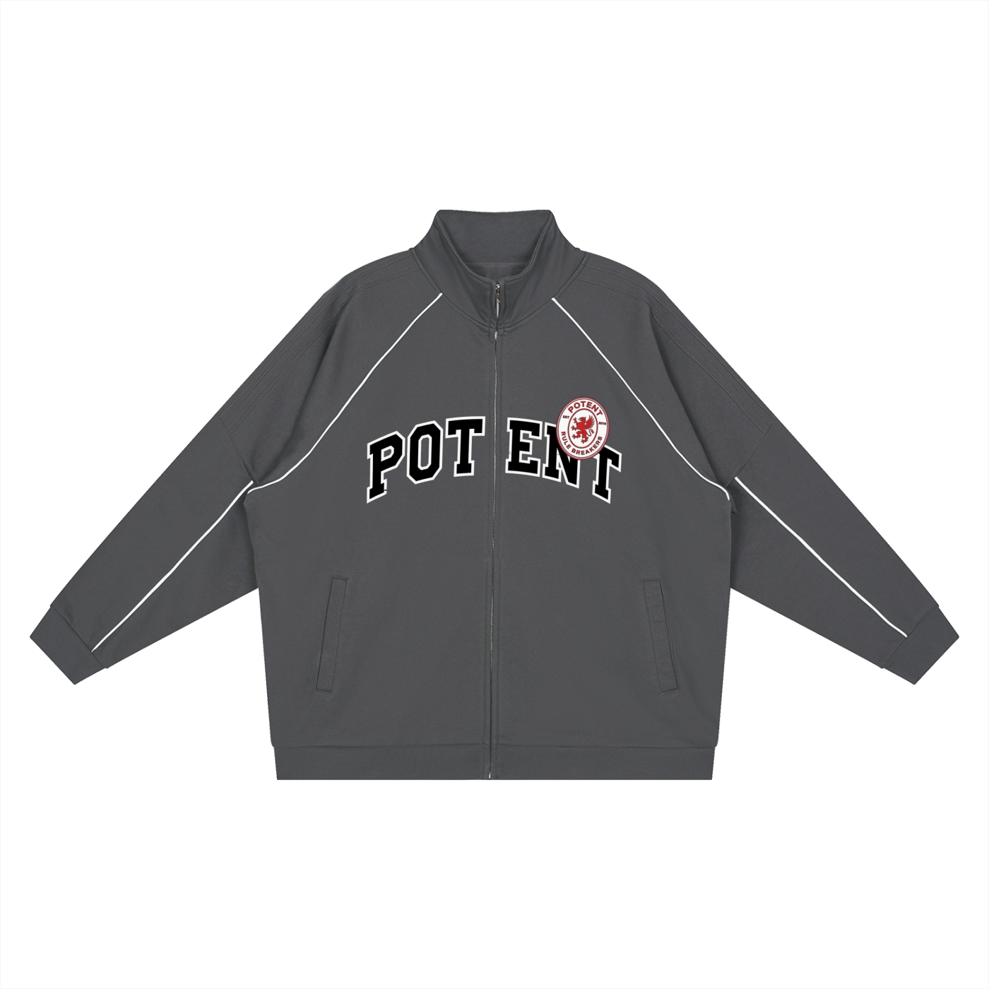 Reflection Striped Raglan Sleeve  Jacket