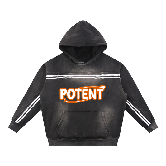 Sun Fade Contrast Tape Fleece Hoodie 332 GSM