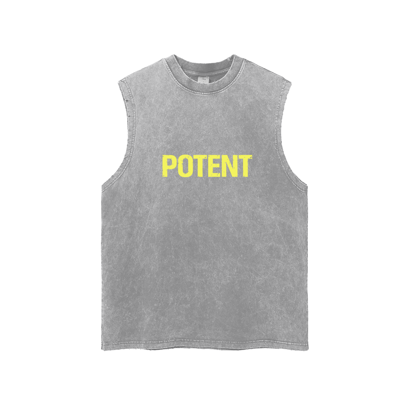 Snow Washed Frayed Hem Tank Top