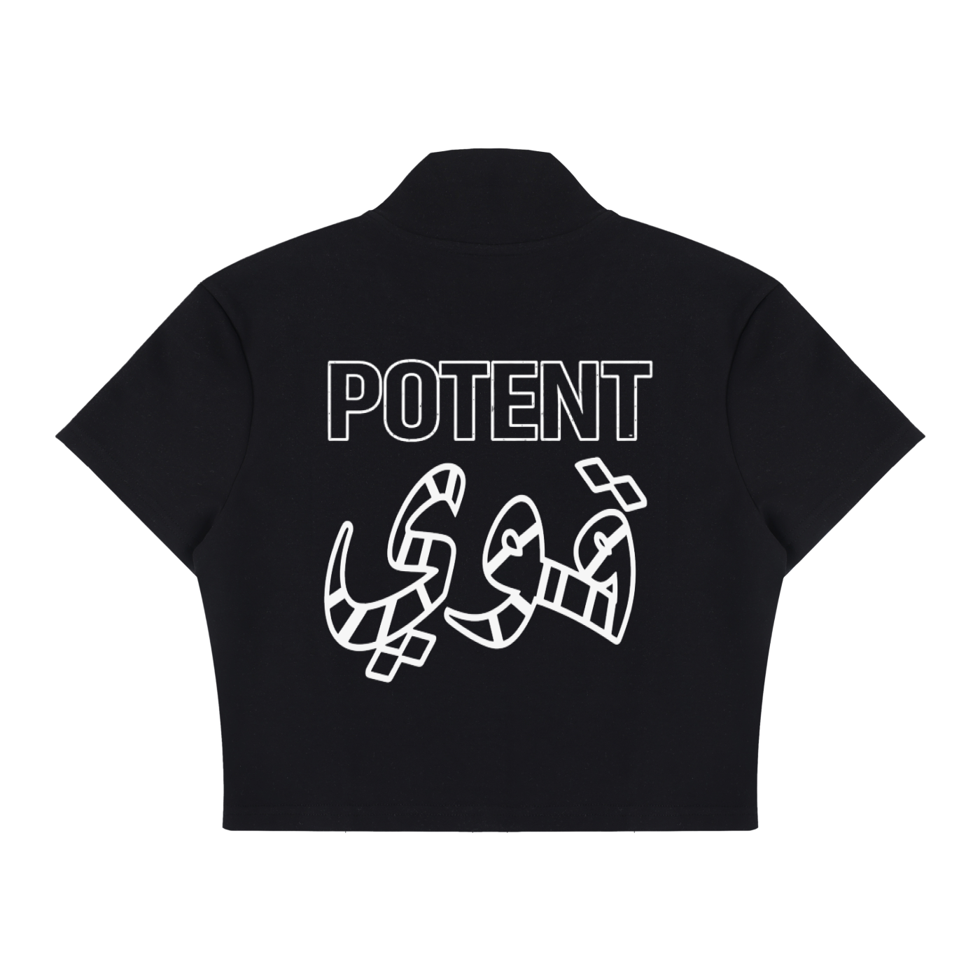 Women's Cropped Full Zip Short Sleeve T-Shirt