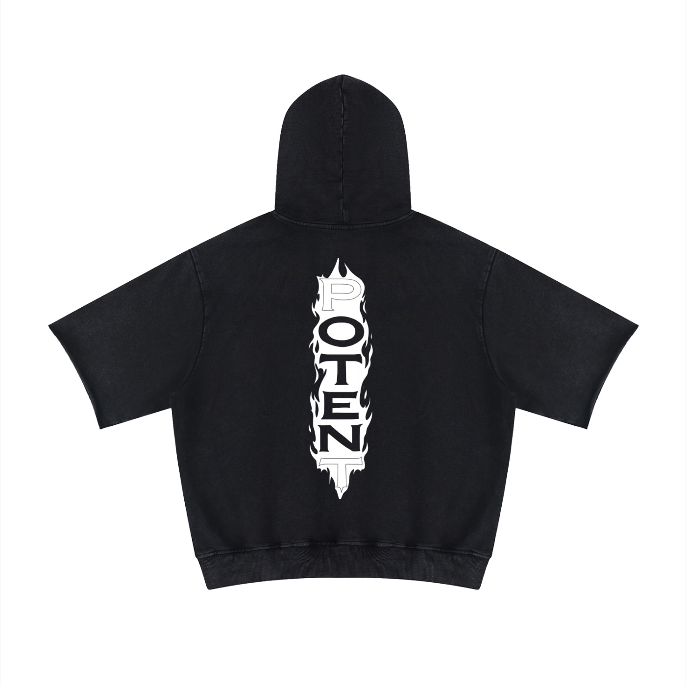 Unisex Mineral Wash Short Sleeve Hoodie