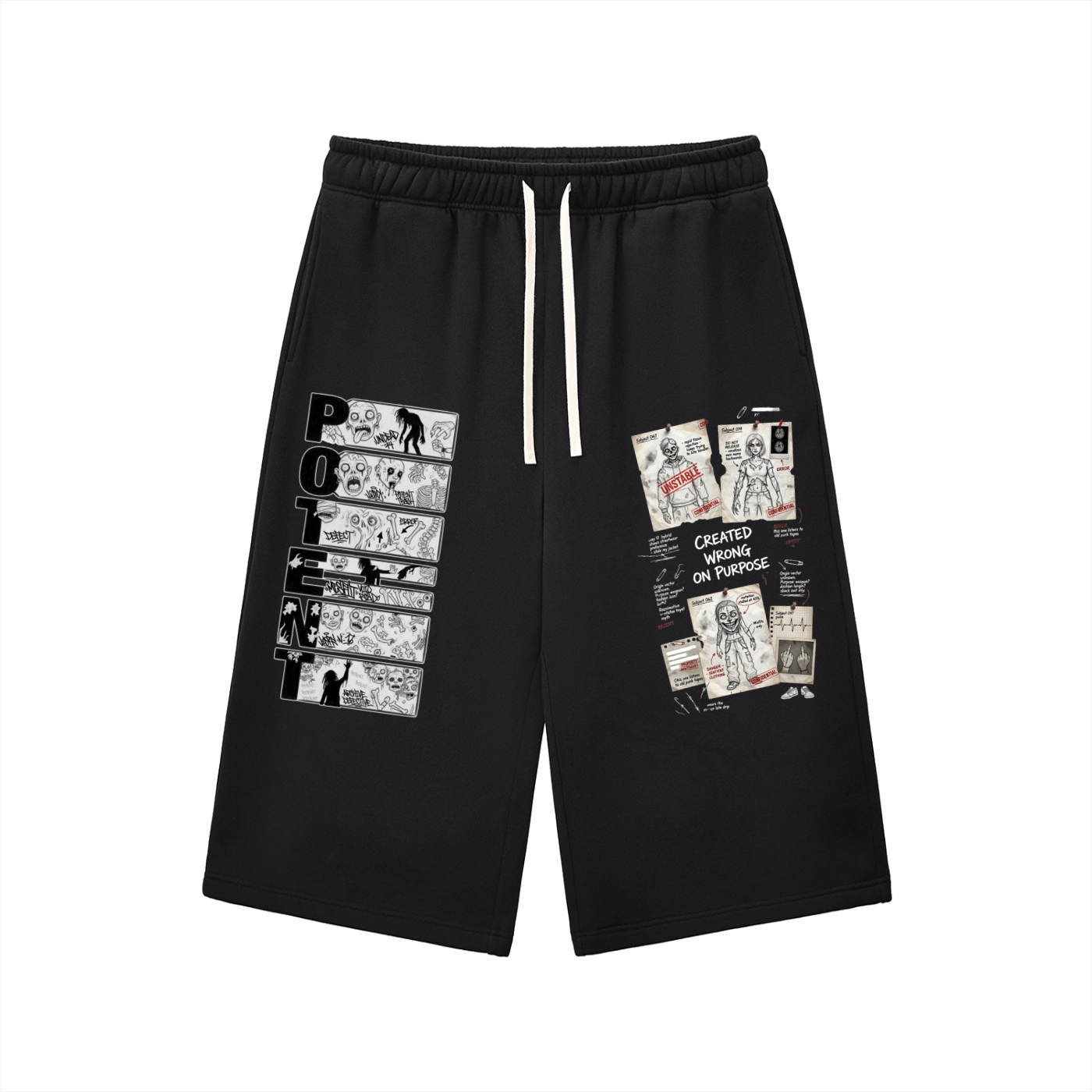 Relaxed Drawstring Three-quarter Sweatpants