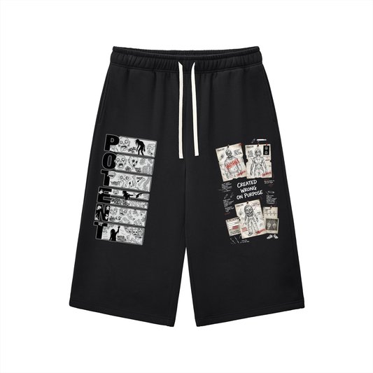 Relaxed Drawstring Three-quarter Sweatpants