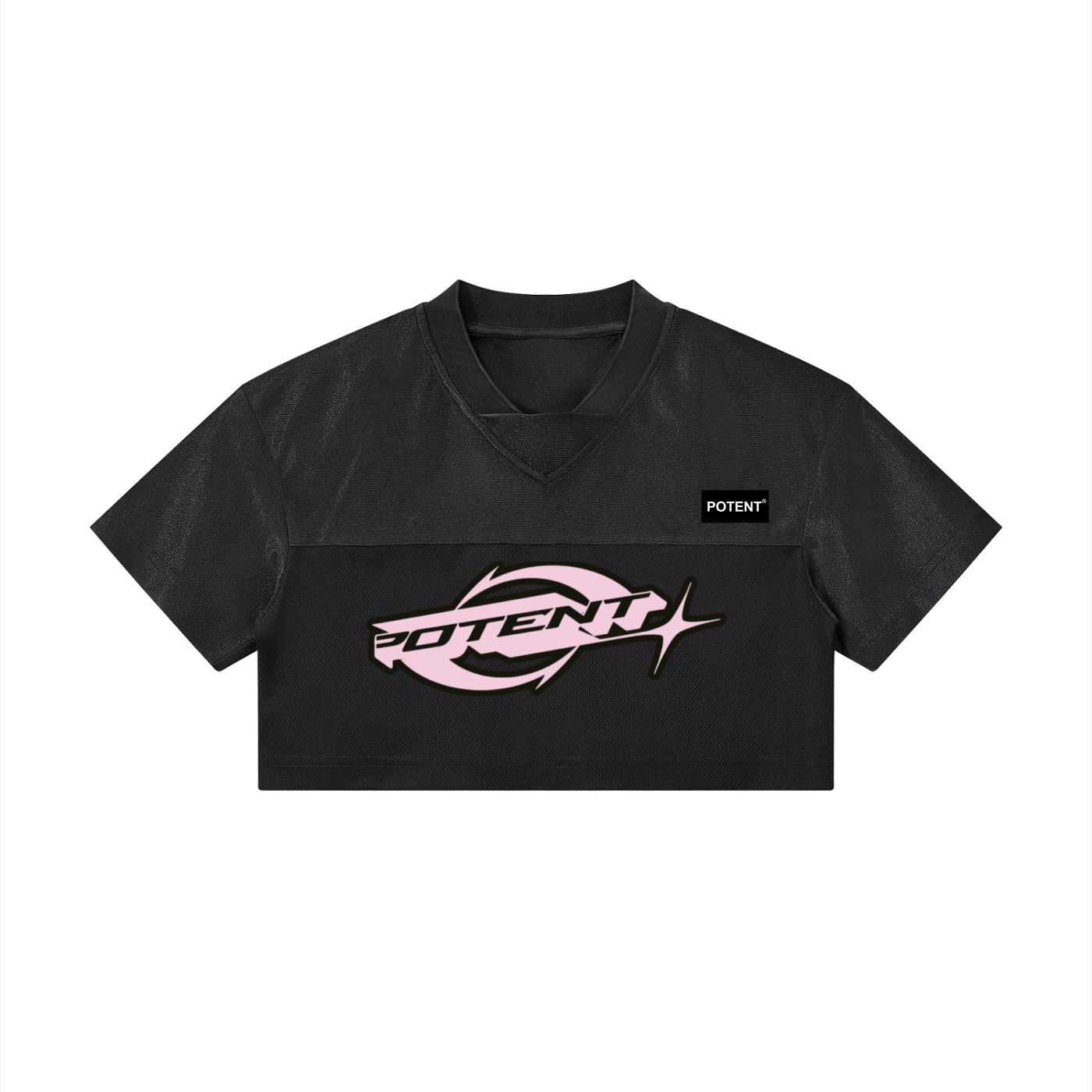 Women’s Cropped Paneled V-Neck Jersey