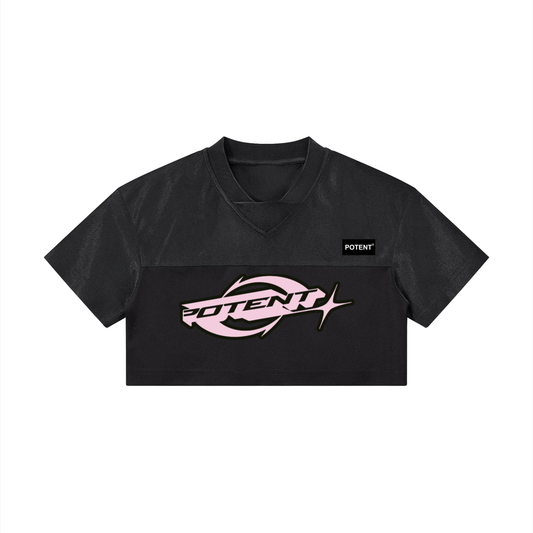 Women’s Cropped Paneled V-Neck Jersey