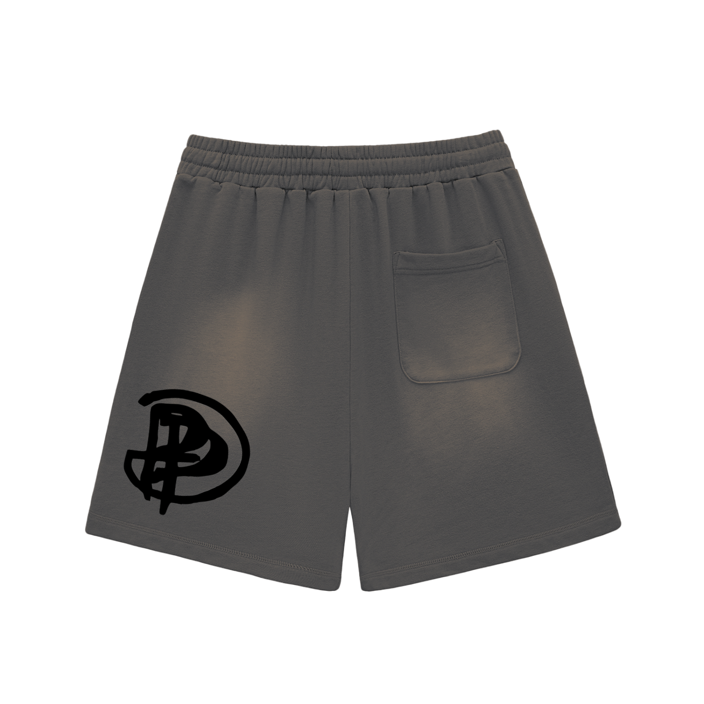 Sun Fade Raw Edge Cotton Shorts