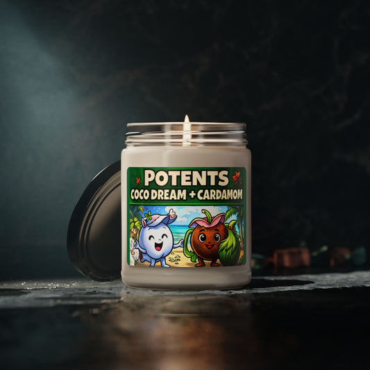 Soy Candle — Potents Coco Dream + Cardamom Scent (9 oz)