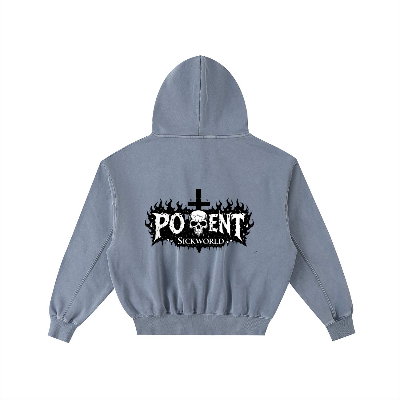Frayed Enzyme Washed Fleece Hoodie 350 GSM
