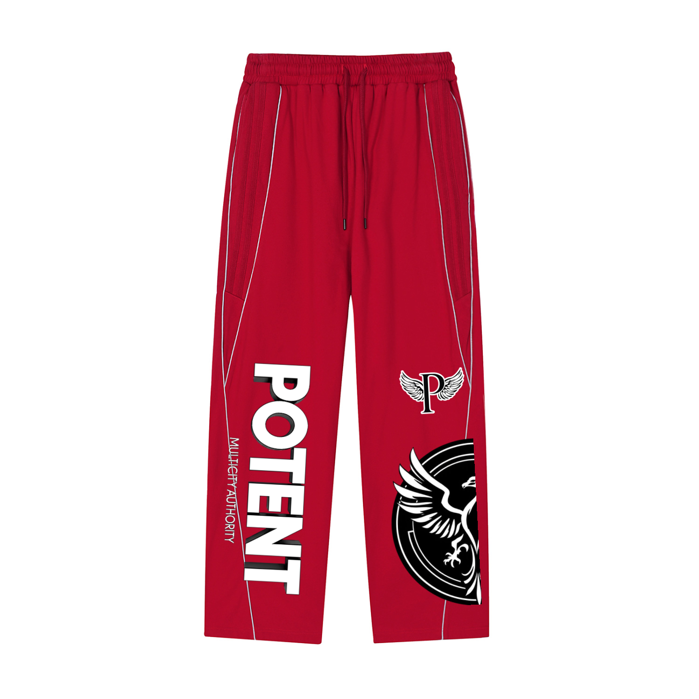 Reflection Striped Straight-Leg Sweatpants
