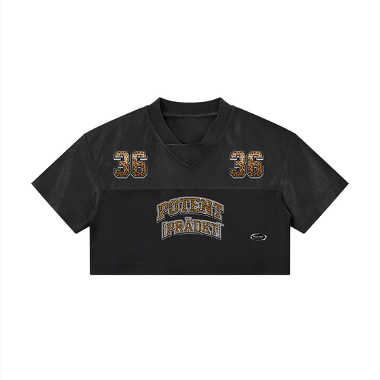 Women’s Cropped Paneled V-Neck Jersey