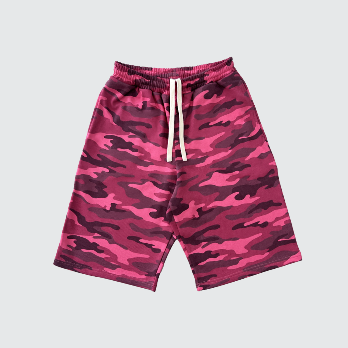 Unisex Heavyweight 100% Cotton French Terry Rose Camo Shorts (420GSM)