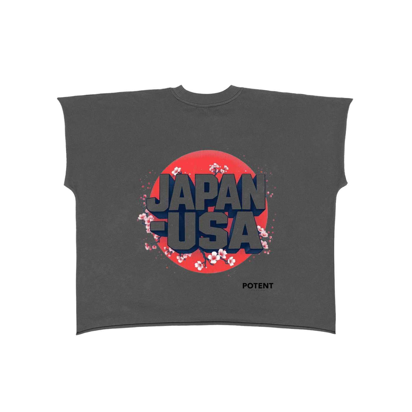 Raw Edge Boxy Non-Shrink T-Shirt