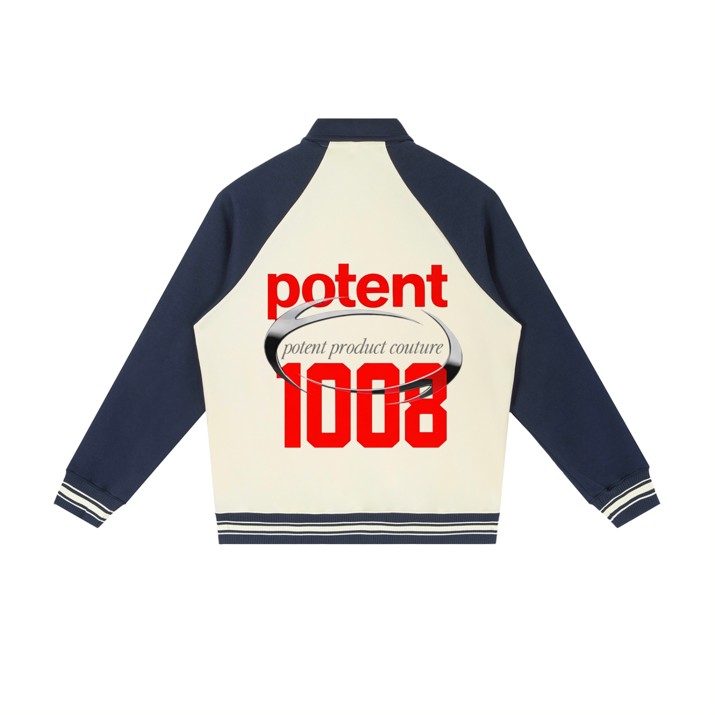 Contrast Raglan Sleeve Baseball Jacket