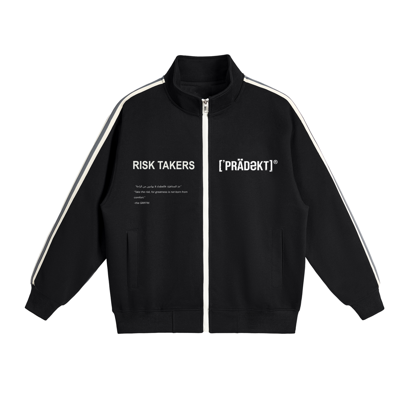 Contrast Side-Stripe Stand Collar  Jacket