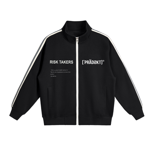 Contrast Side-Stripe Stand Collar  Jacket