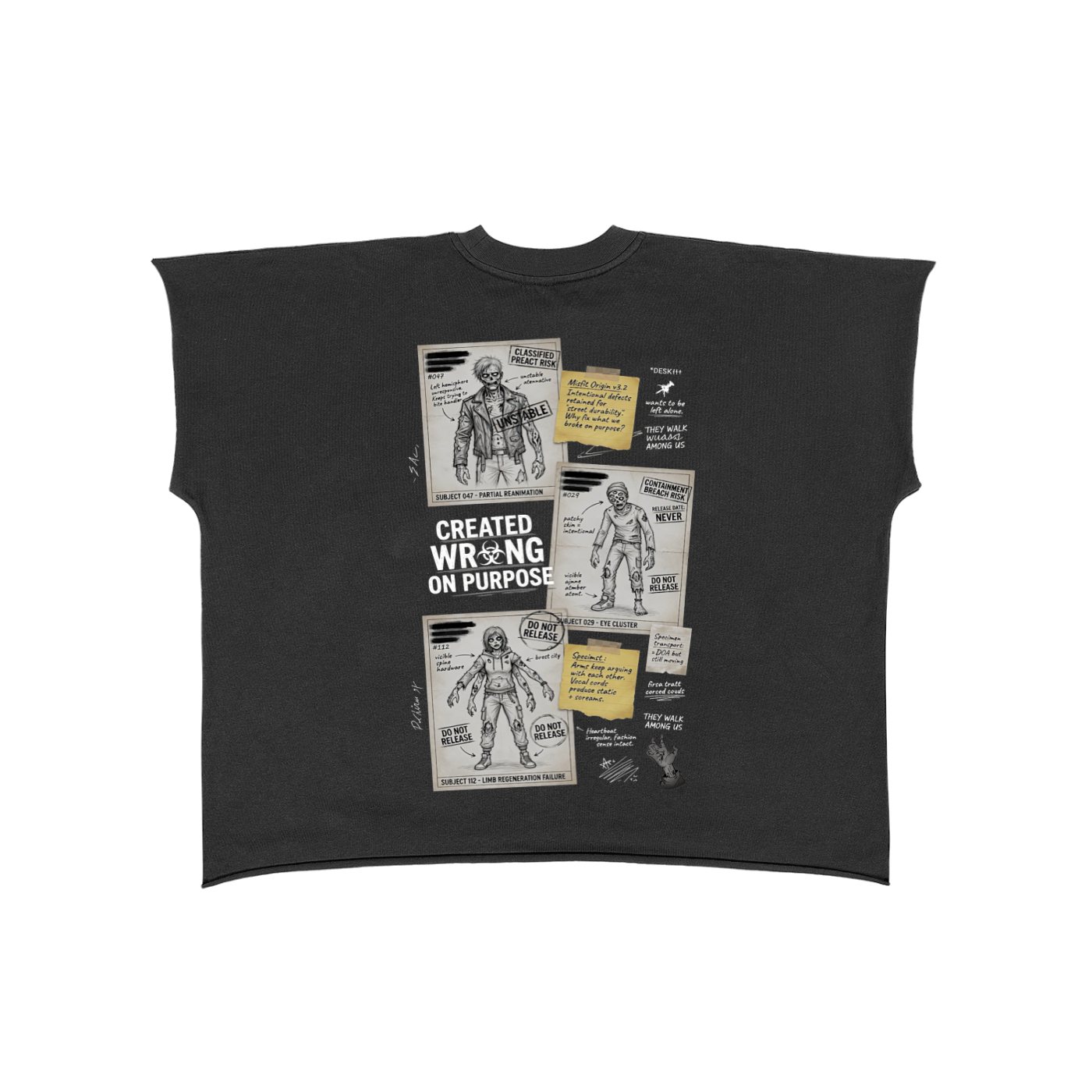 Raw Edge Boxy Non-Shrink T-Shirt