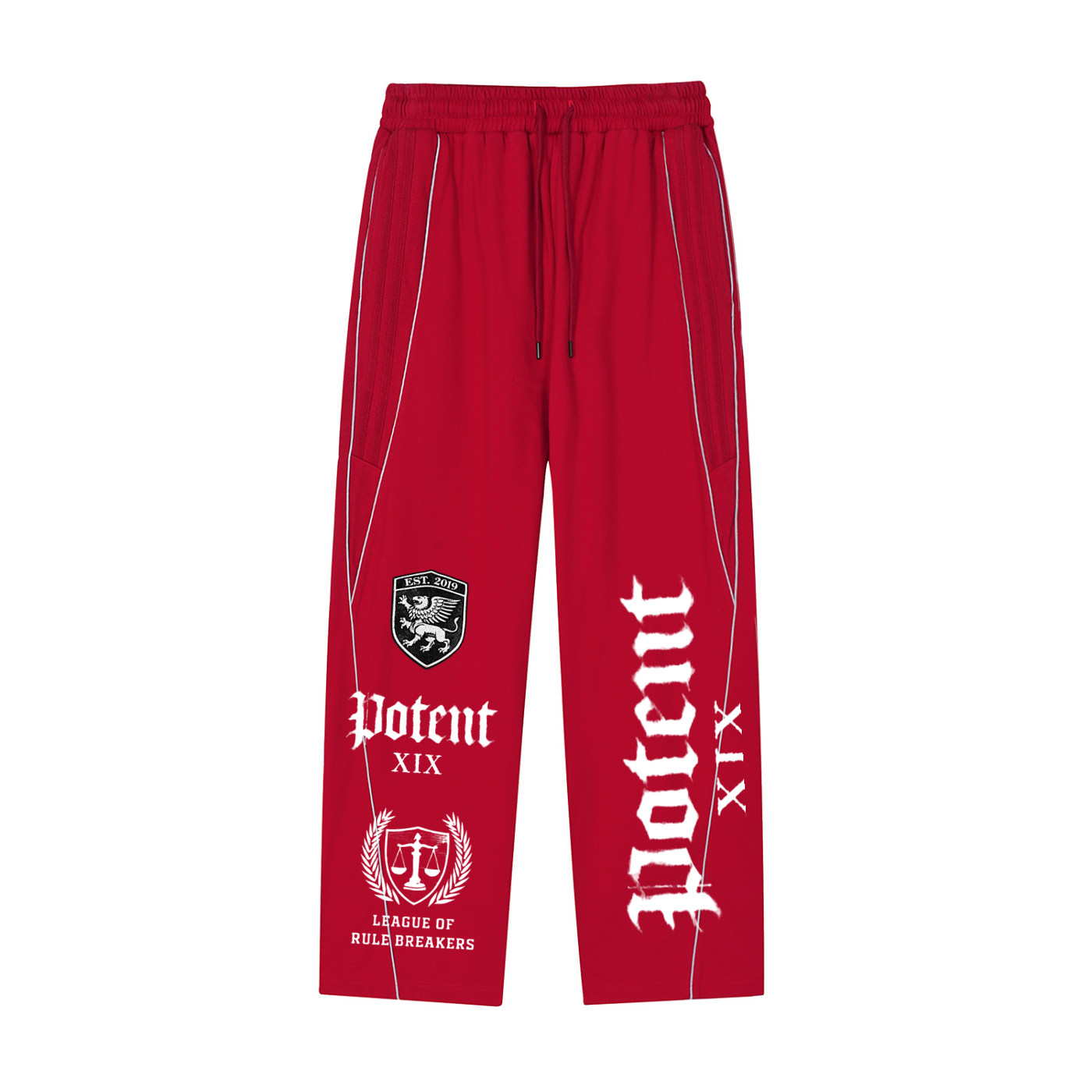 Reflection Striped Straight-Leg Sweatpants