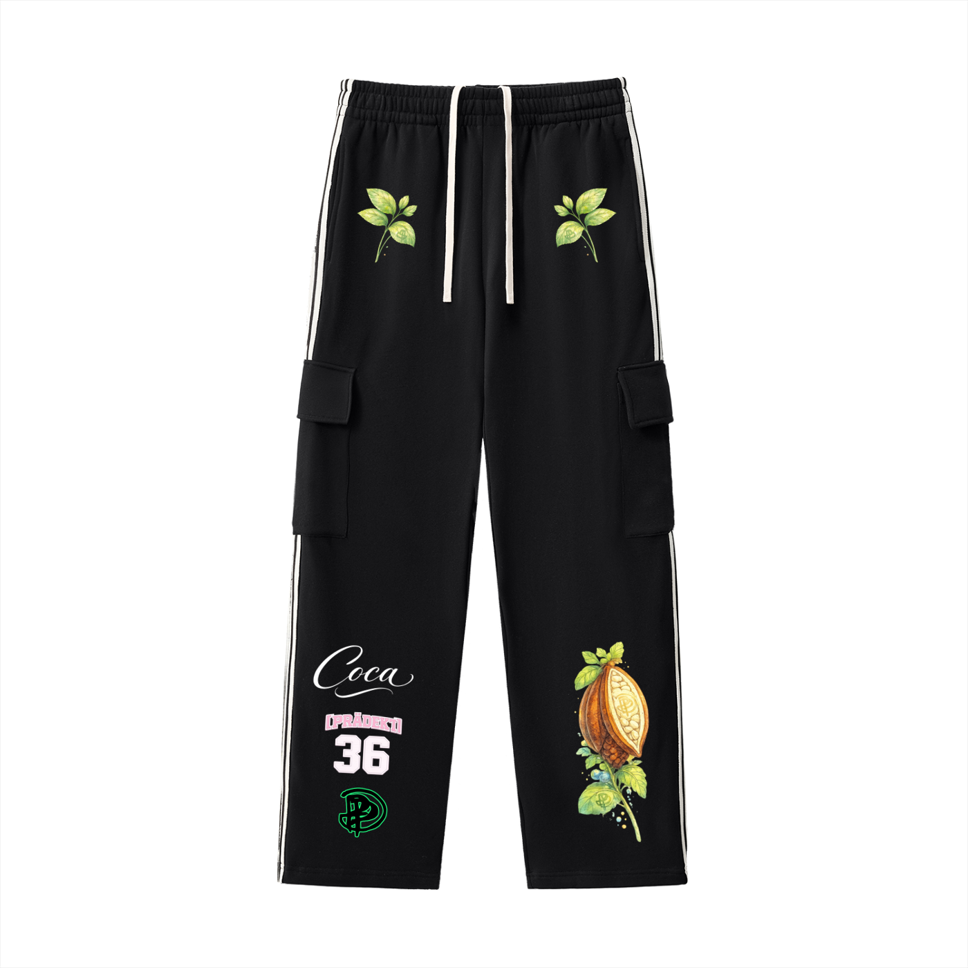 Side Stripe Straight-Leg Pants