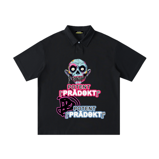 Loose Cotton Short-Sleeve Polo Shirt