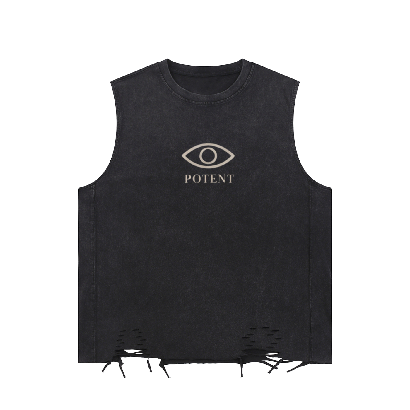 Snow Washed Raw-Hem Tank Top