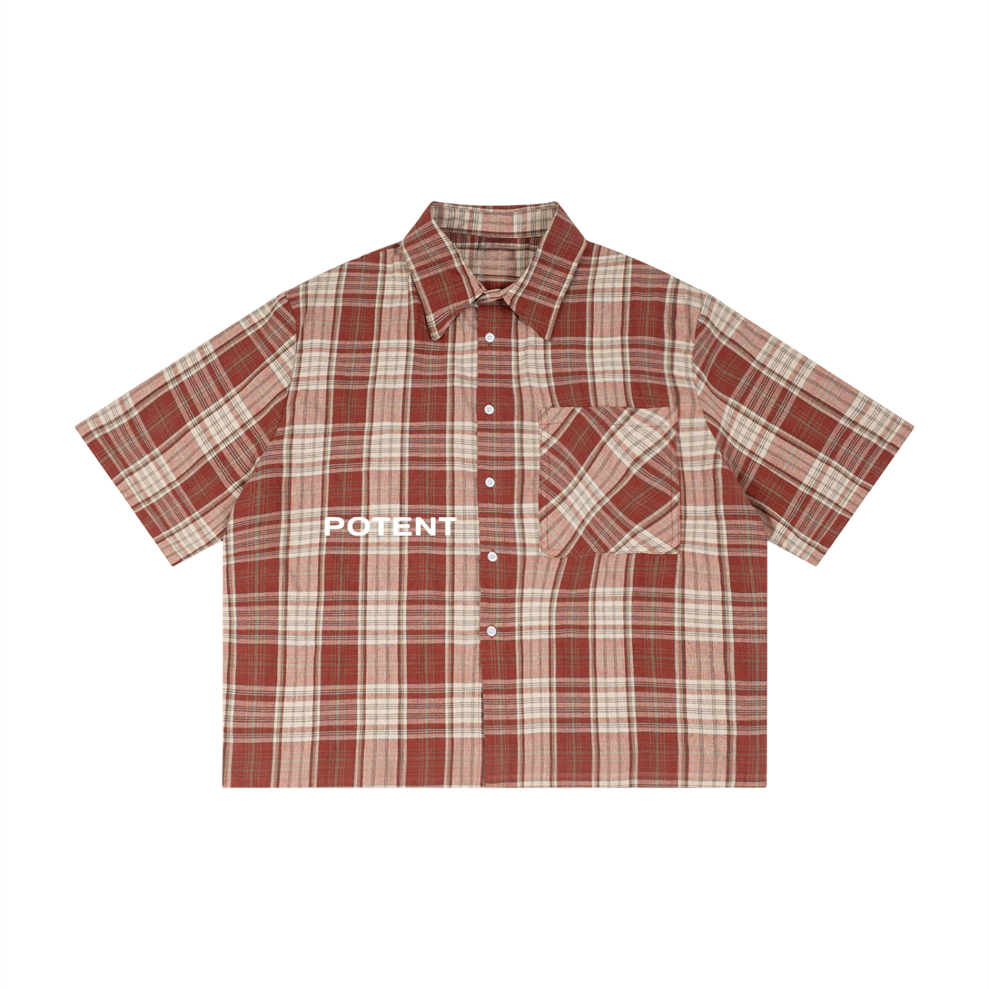 Unisex Plaid Boxy Short Sleeve Shirt