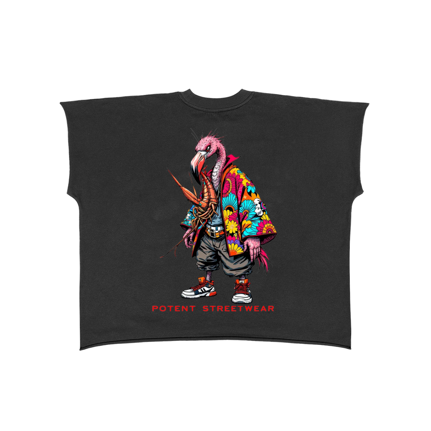 Raw Edge Boxy Non-Shrink T-Shirt