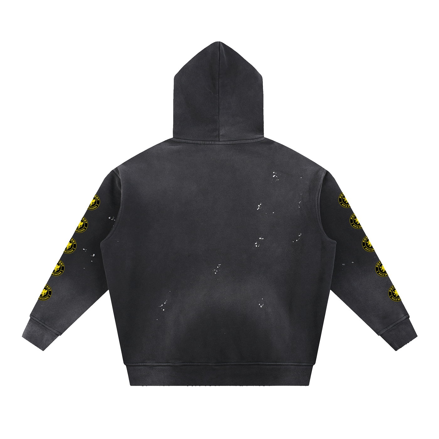 Vintage Washed Frayed Fleece Hoodie